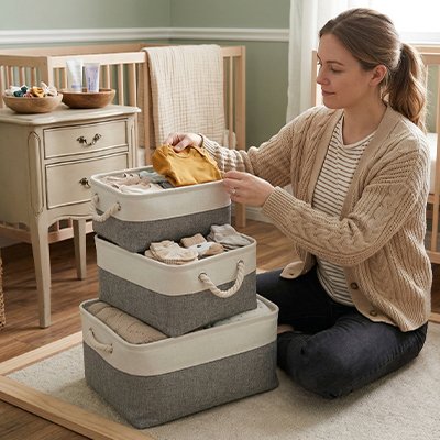 Panier rangement bébé